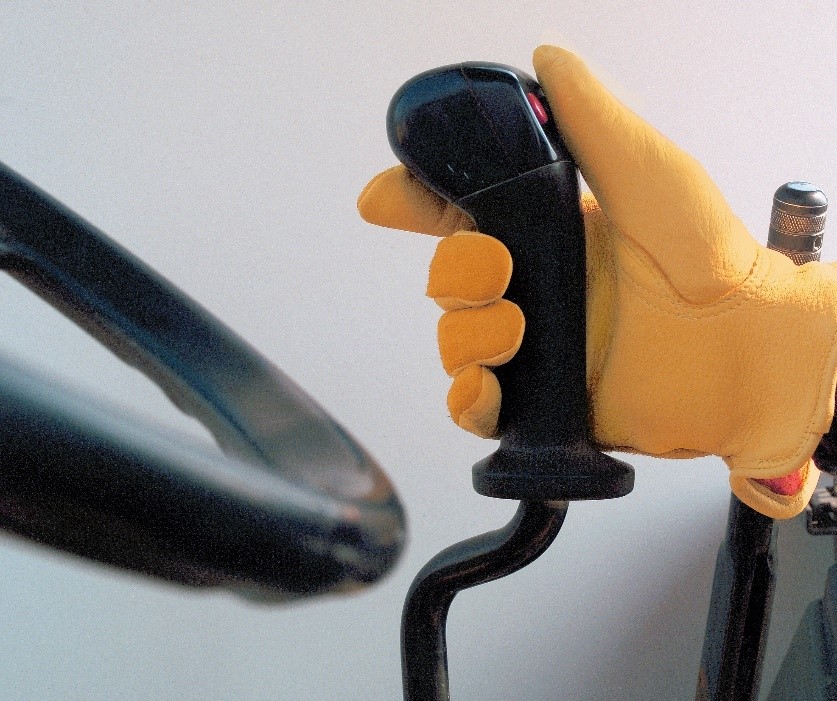 Hand Leather Glove Holding Handle