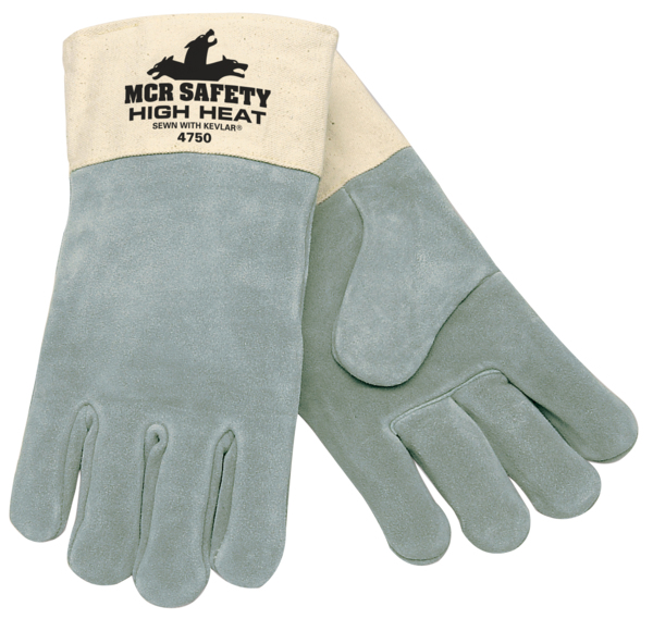 Yellow X-Large 12-Pack MCR Safety 4620 Kodiak Split Cow Leather Deluxe Welder Gloves with Reinforced Palm and Wing Thumb 