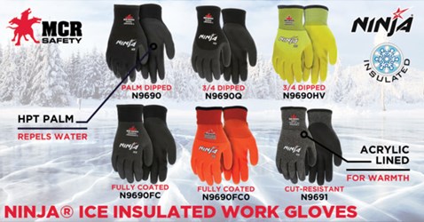 Memphis N9690L Ninja Ice Gloves Insulated Dual Shell HPT Coating Cold Sz.L  -NWT