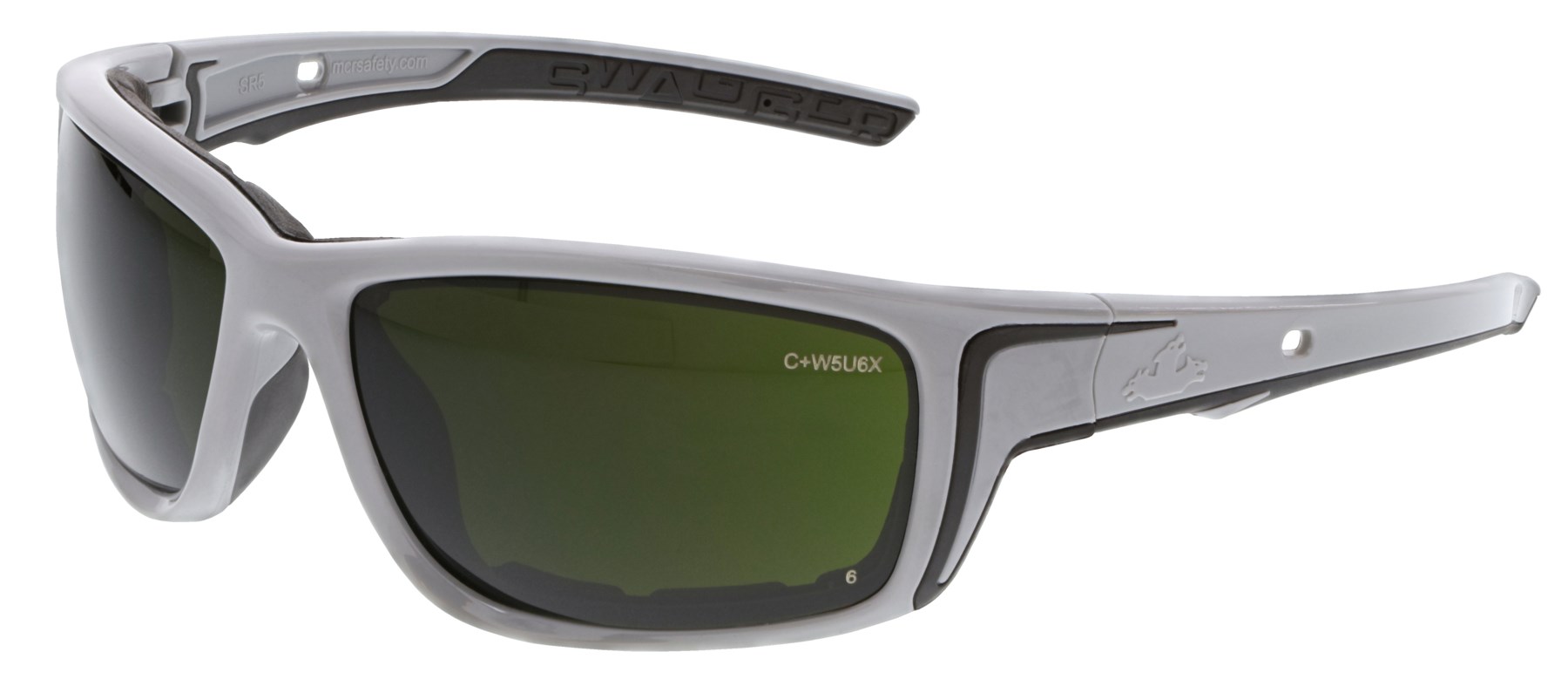 Swagger SR5 Foam-Lined MCR Safety Glasses,Gray Lens,Anti-Fog/Anti-Scratch 
