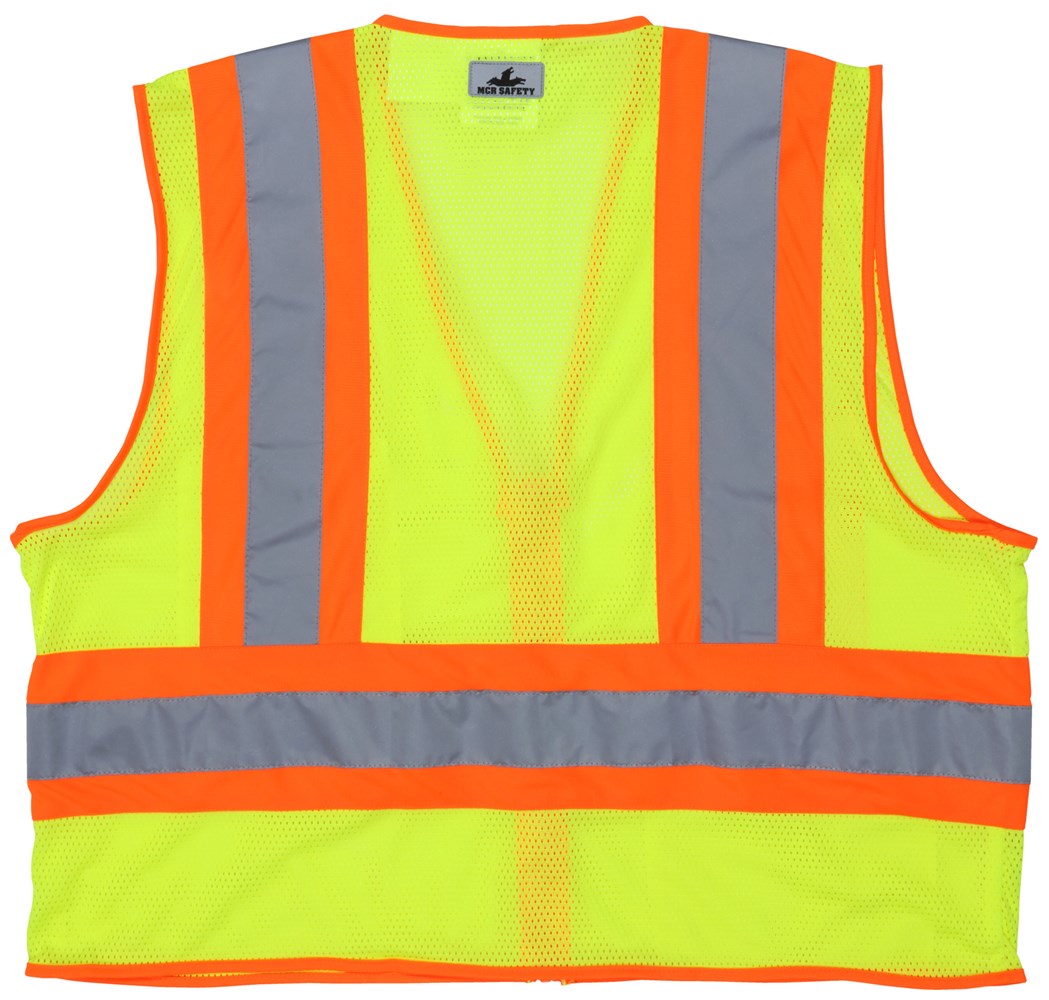 River City Limited Flammability Two-Tone Safety Vests Size LG 5Pk WCCL2LFR 