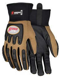 Large 1-Pair Black MCR Safety MB100L Memphis Multi-Task Style Mens Gloves with Black Single Ply Synthetic Leather Palm