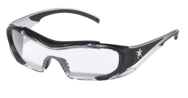 HL1 Series Safety Glasses Clear UV-AF Anti-Fog Lens Non-Slip TPR Temples and Nose Piece Extended Brow Guard
