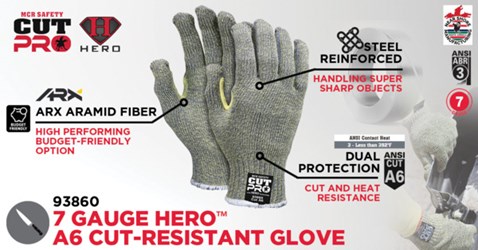93860 - Uncoated Cut Resistant Work Gloves