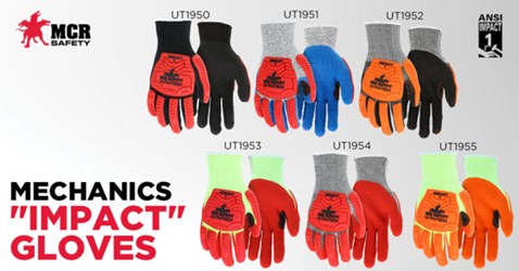MCR Safety Ultratech UT1952 13 Gauge HyperMax Shell Mechanics Gloves, Gray,  Box of 12 Pairs