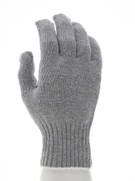 String Knit Work Gloves 7 Gauge Heavy Weight Gray 70% Cotton 30% Polyester, L