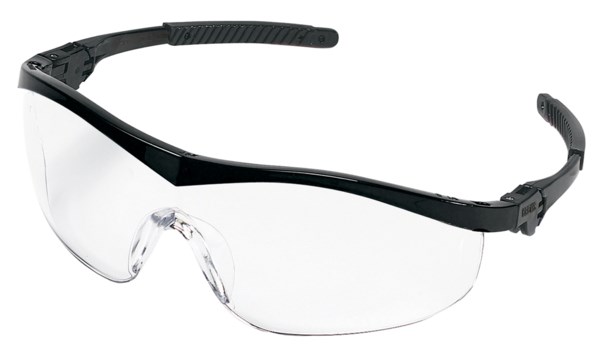 ST1 Series Safety Glasses with Clear Lens Black Temples with Non-Slip Temple Grips