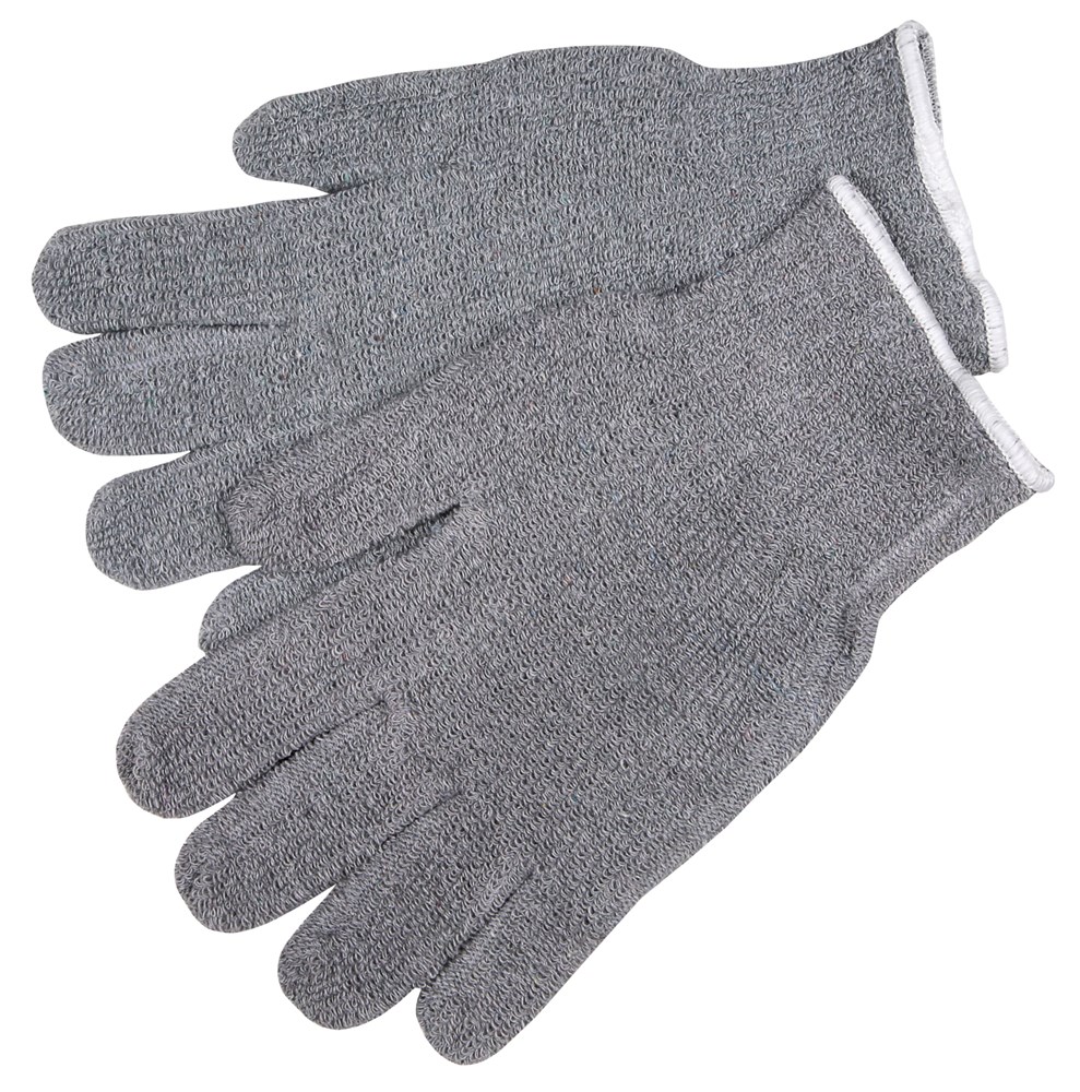 Gray Terrycloth Work Gloves 24 Ounce Heavy Weight Loop-out Fabric Seamless and Reversible Comfortable Knit Wrist