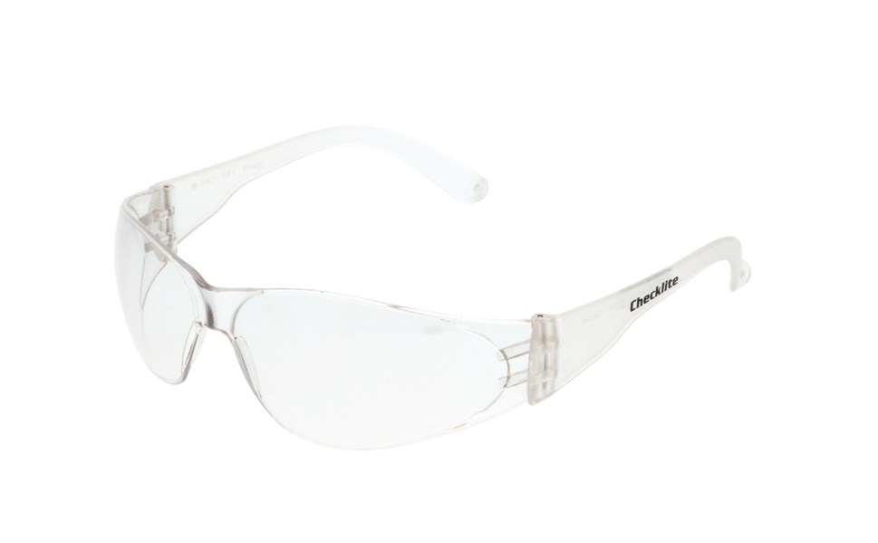 MCR Safety CL010 Checklite Safety Glasses with Clear Frame and Clear Lens,