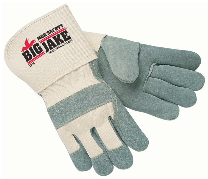 MCR Safety Durable Cowhide Leather Work Gloves - Large Size - Cream -  Durable, Comfortable, Flexible - For Construction - 1 / Pair - Thomas  Business Center Inc