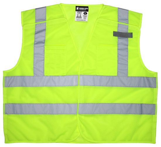 Flourescent lime safety vest