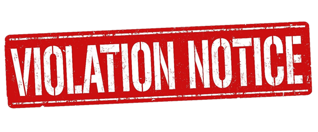 red violation notice icon
