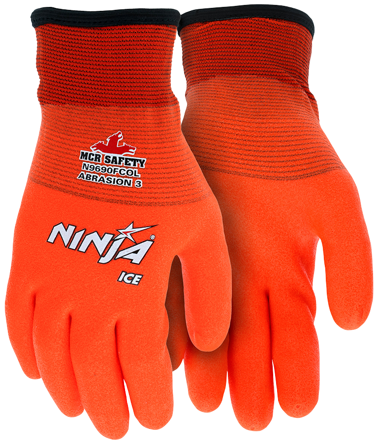MCR Memphis Ninja Ice Insulated Fully-Coated Cold Winter Weather Work Gloves 