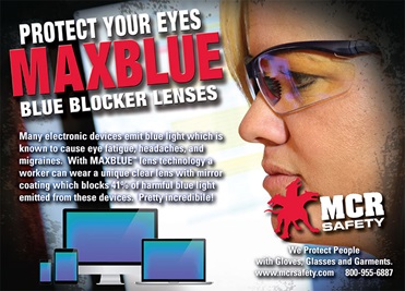 MCR Safety's MAX Blue lens coating