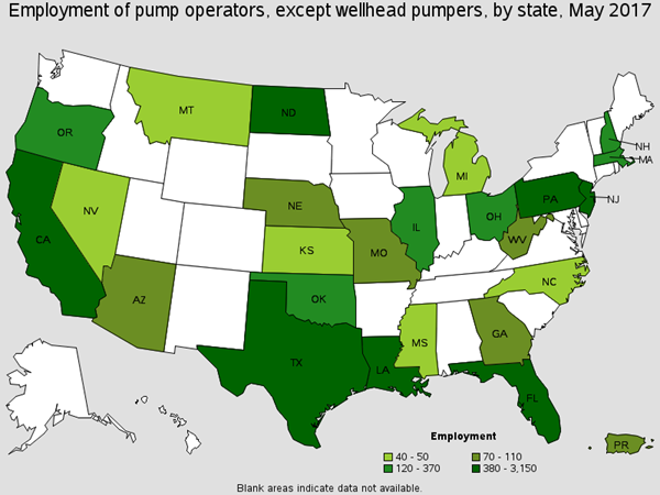Employment of Pump Operators, Except Wellhead Pumpers