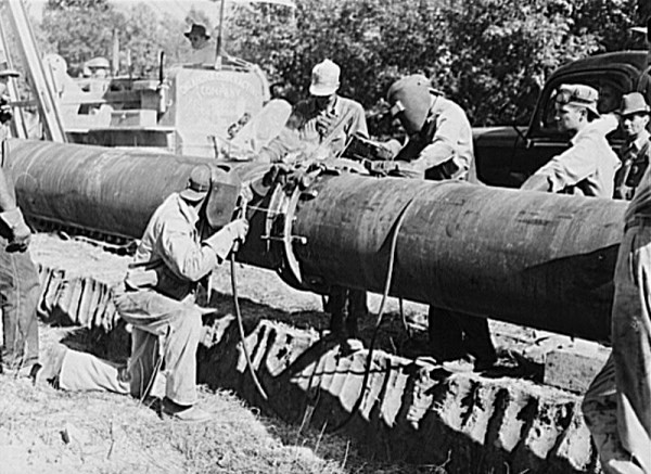 Welding on the “Big Inch” Pipeline