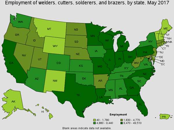 Employment of Welders, Cutters, Solderers, and Brazers